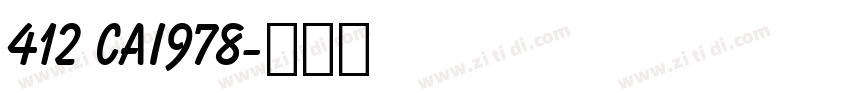 412 CAI978字体转换